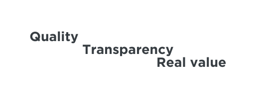 Quality Transparency Real value
